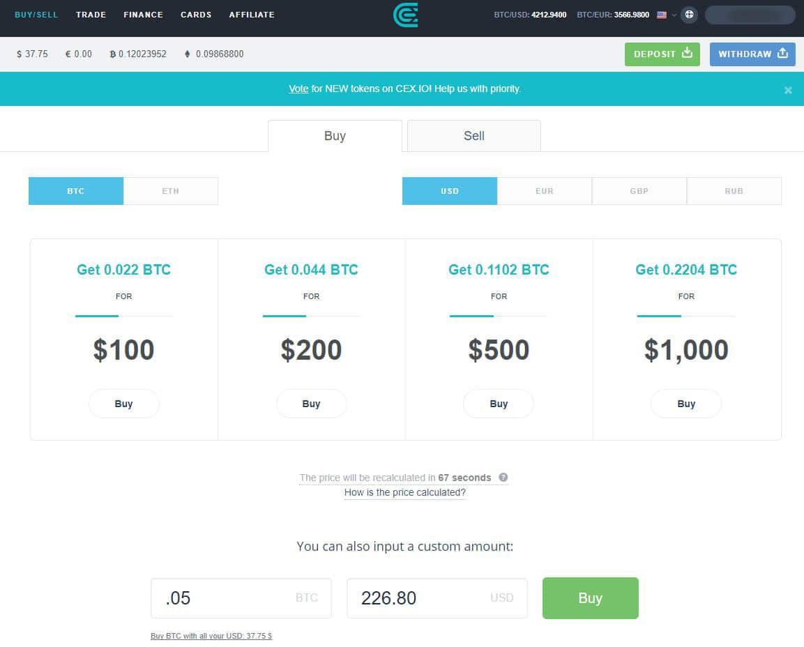 Buy on CEX.IO