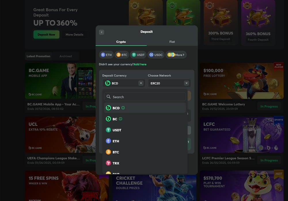 Deposit Options