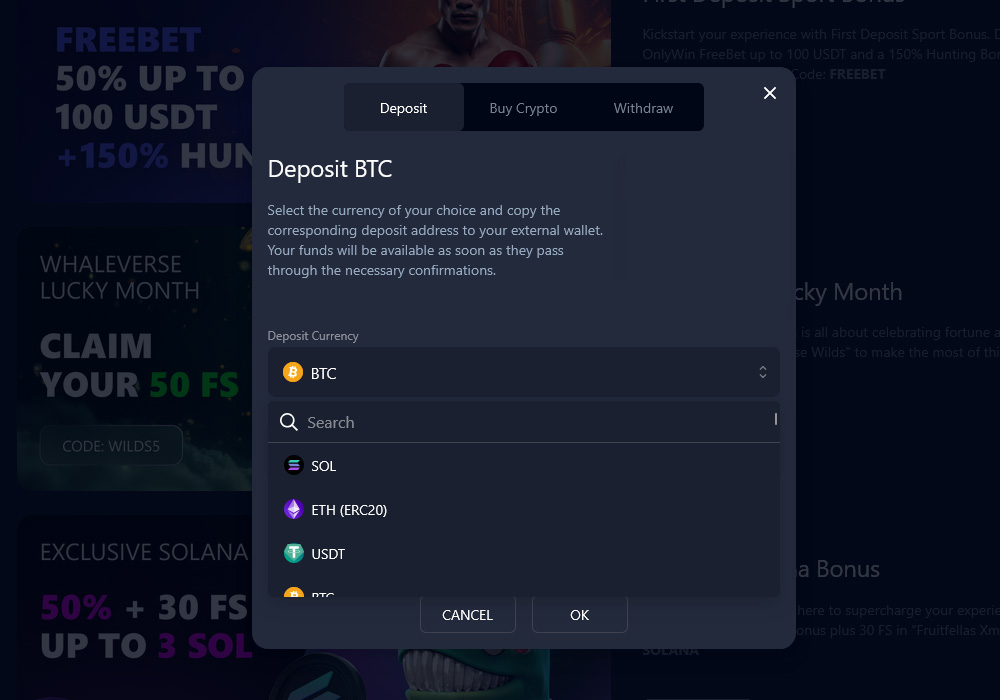 Deposit Options