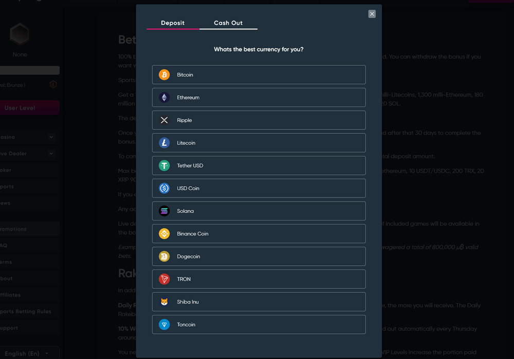 Deposit Options