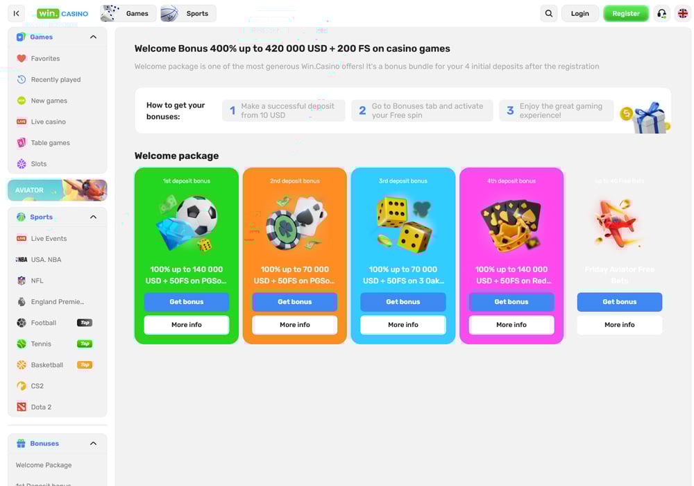 Welcome Bonuses