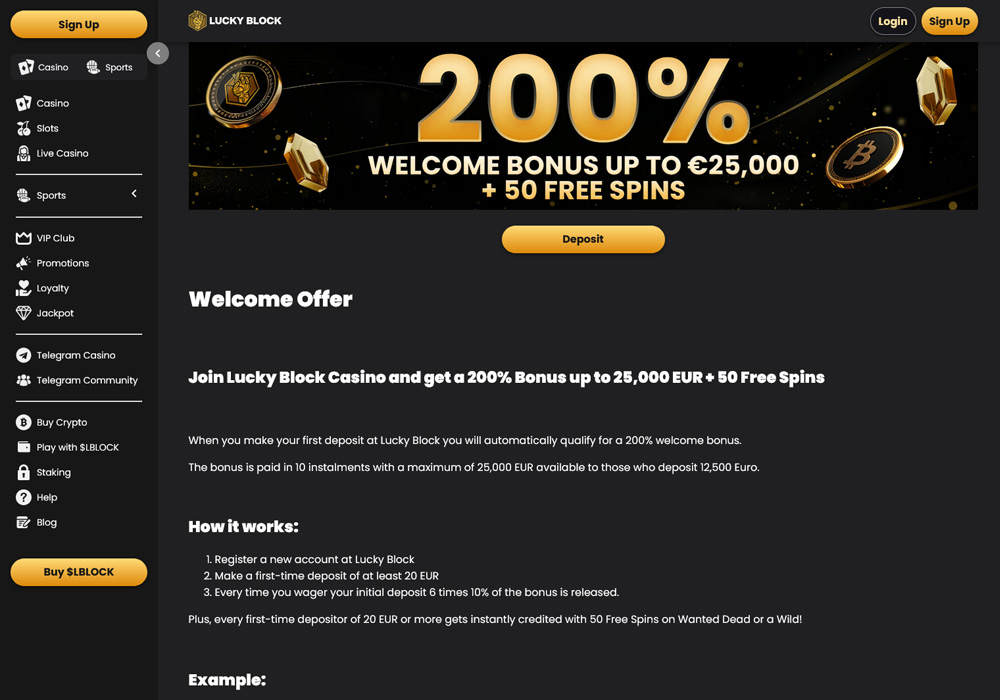 Welcome Bonus