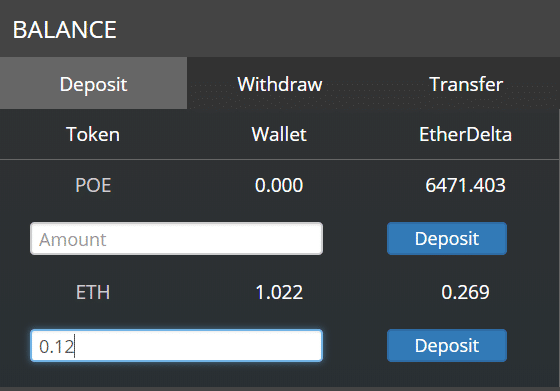 ED deposit