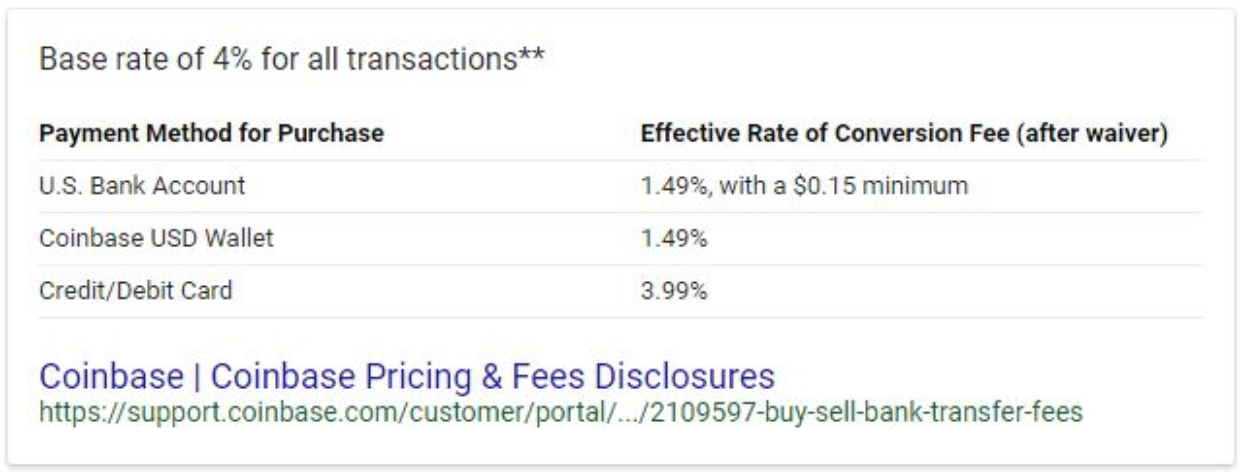 coinbase fees