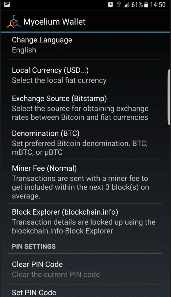 mycelium wallet