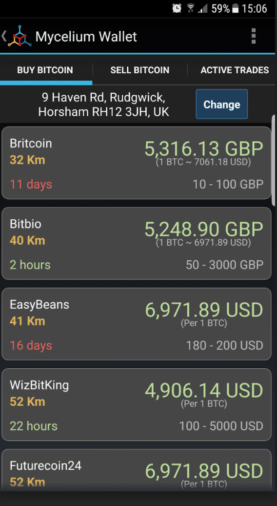 mycelium wallet